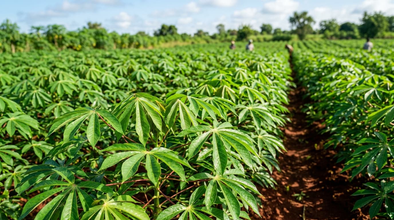 Cassava plantation canopy in East Africa